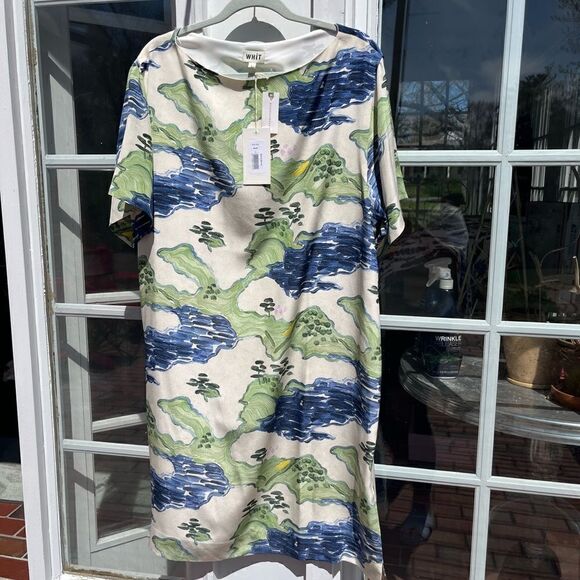 WHiT Esme Landscape Print Silk Dress NWT - Picture 5 of 16